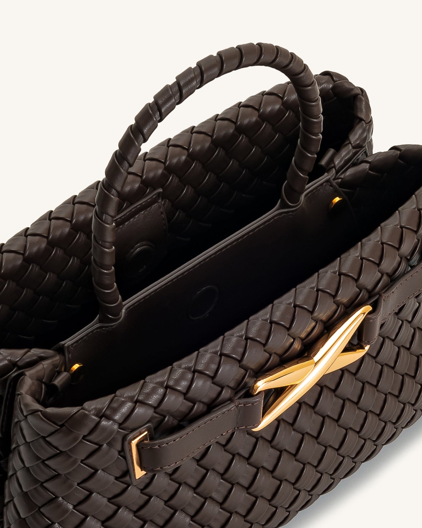 Elora Woven Bag - Dark Brown