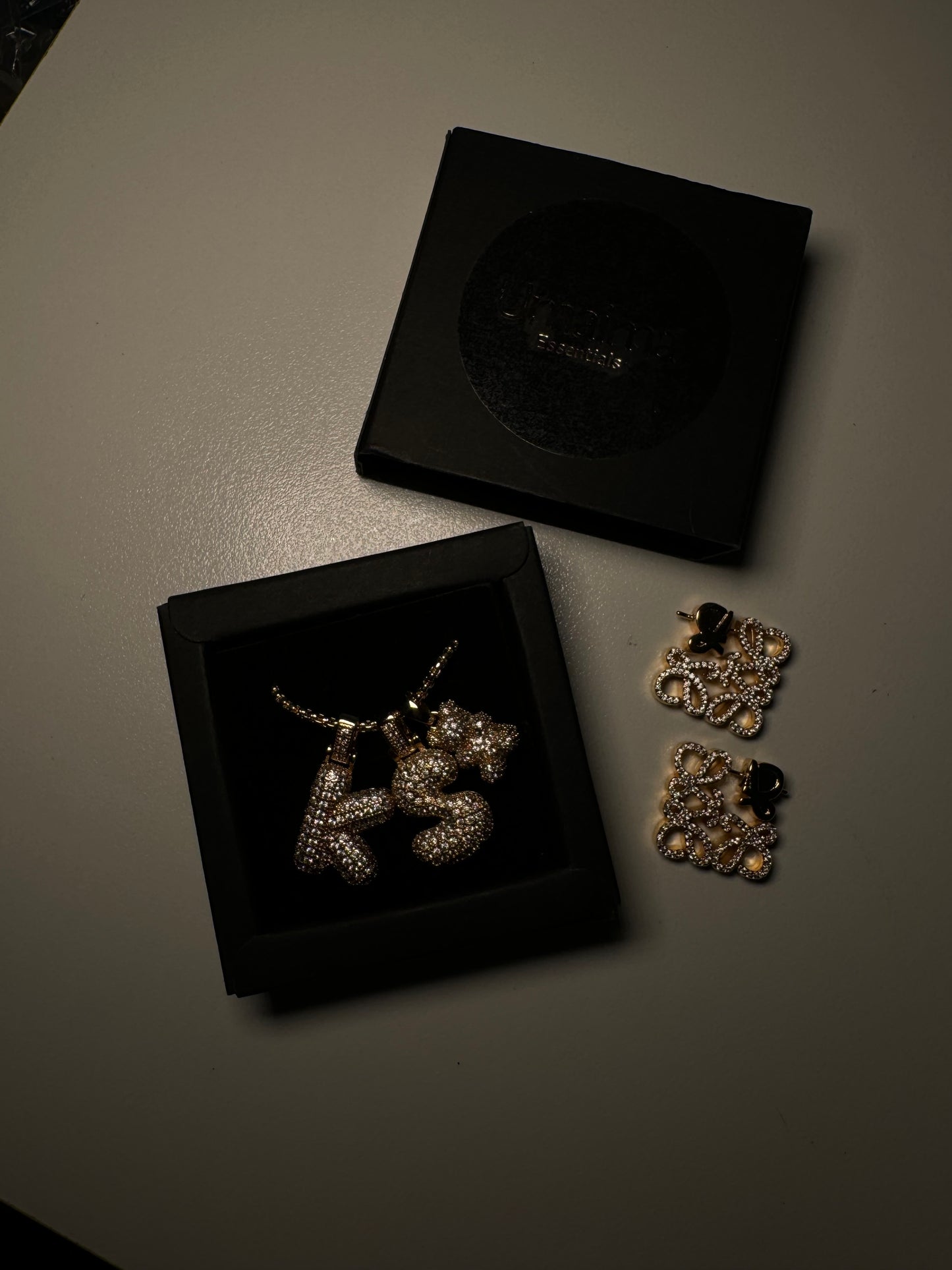 Bubble necklace & chain gold