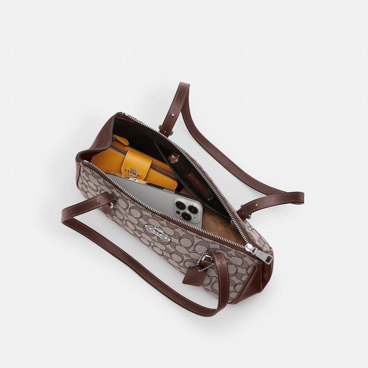 Coach Women's Asher Shoulder Bag- brown canvas