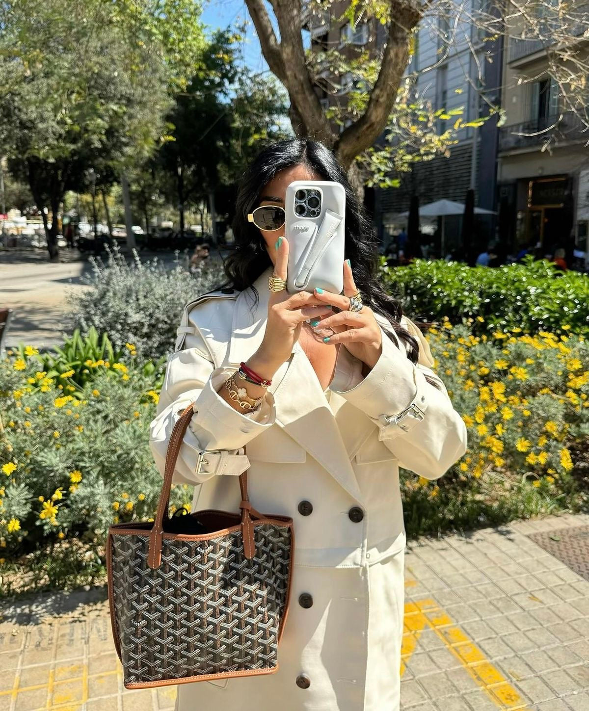 Goyard mini tote tan