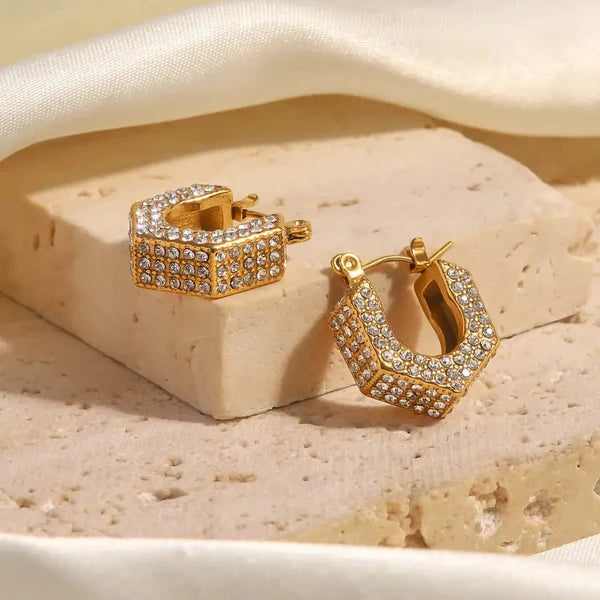 Vintage zircon hoop