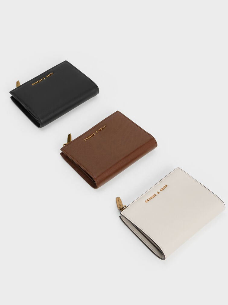 Charles & Keith Harmonee Top Zip Small Wallet- Black