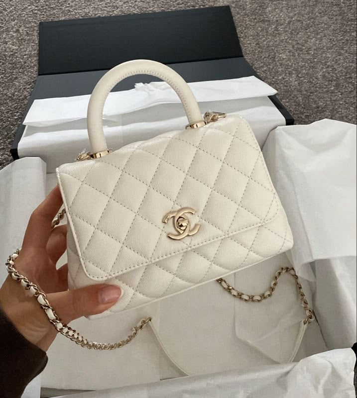 Mini coco top handle white