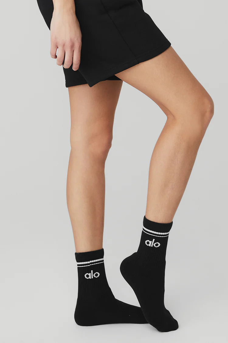 Alo Unisex Half-Crew Throwback Sock