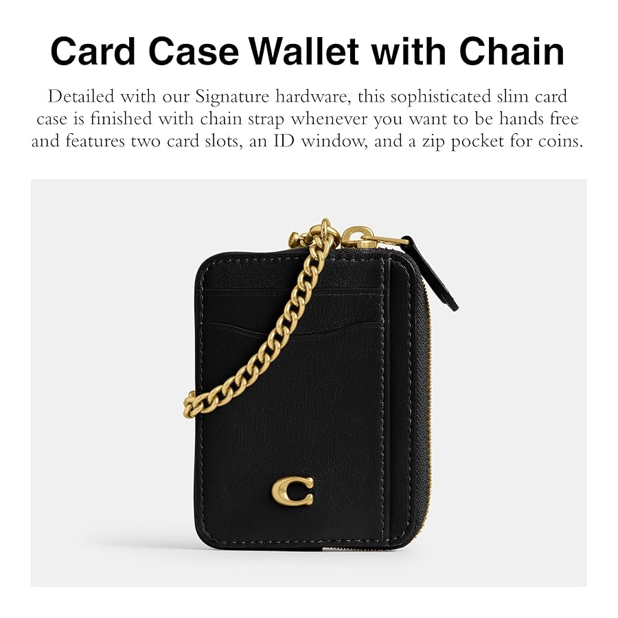 COACH® | Essential Chain Card Case Black