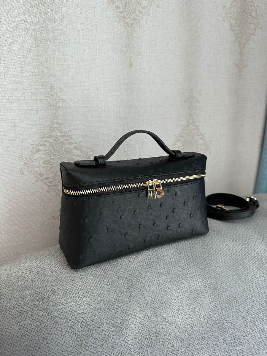 Loro Piana Ostrich black