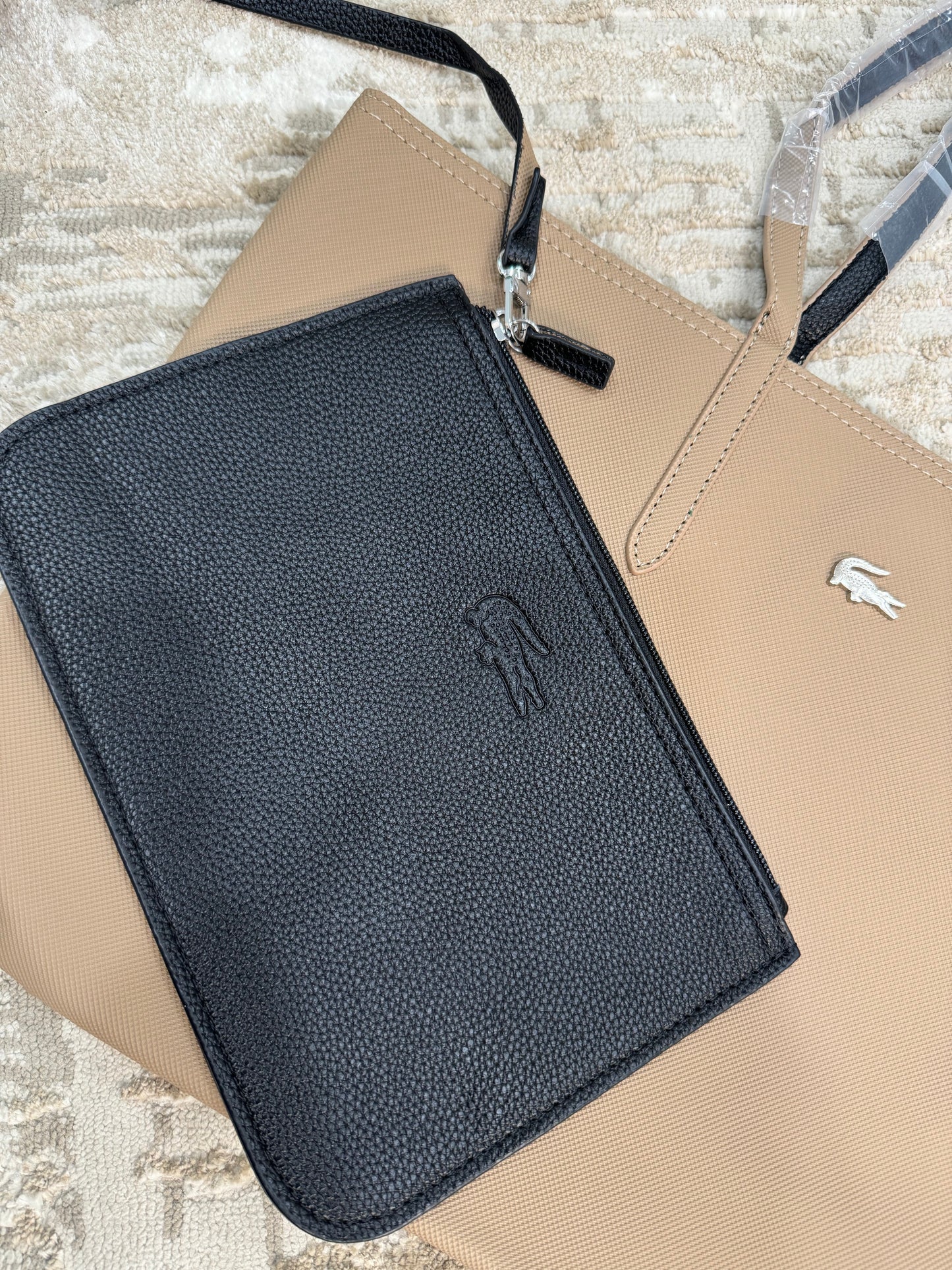 Lacoste tote beige