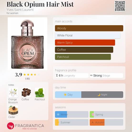 Get Yves Saint Laurent Black Opium hair mist 90ml