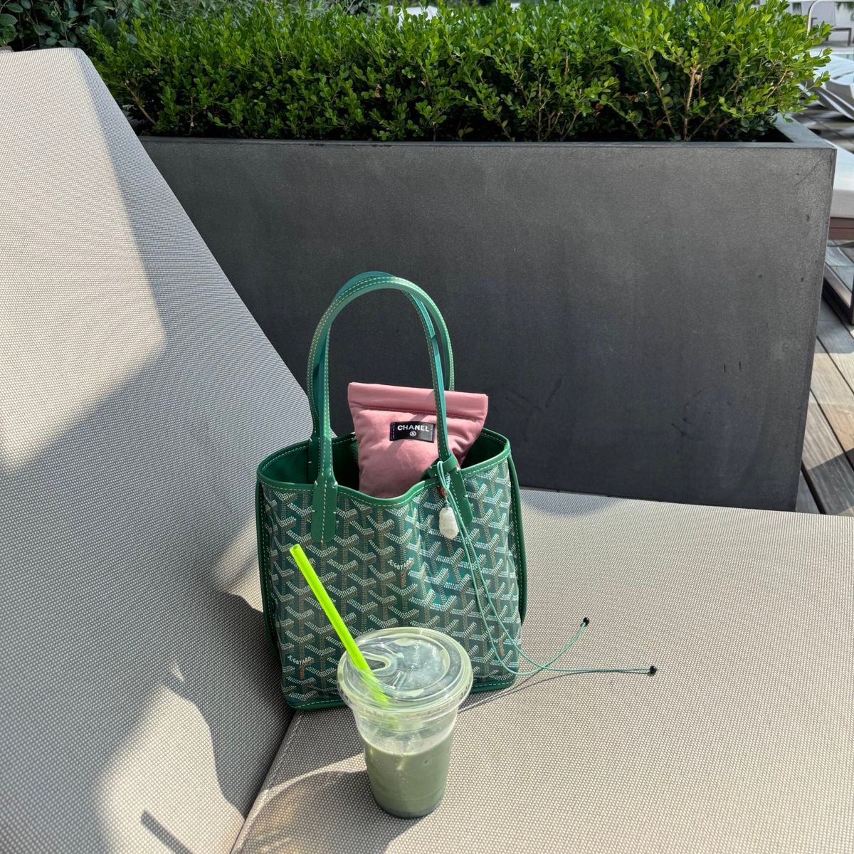 Goyard mini tote green