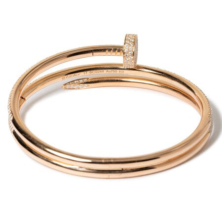 Cartier JUSTE UN CLOU BRACELET, DOUBLE, HALF-PAVED