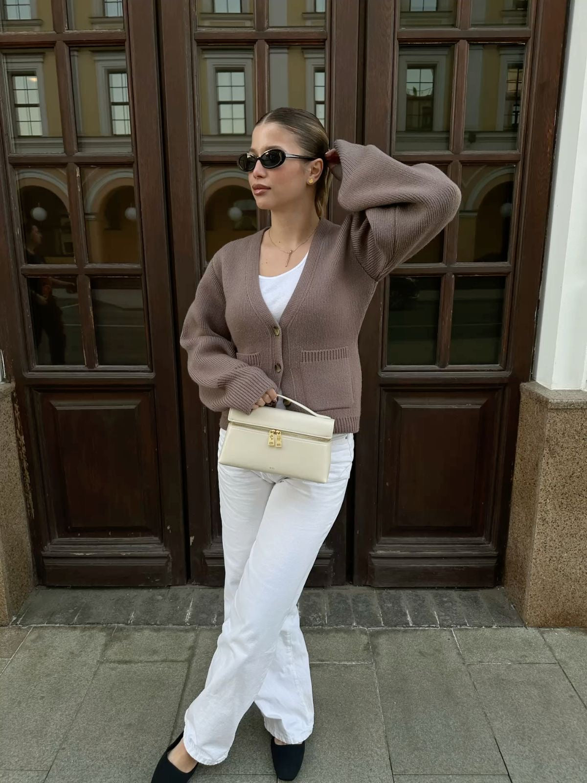 Thea Top Handle Bag - White