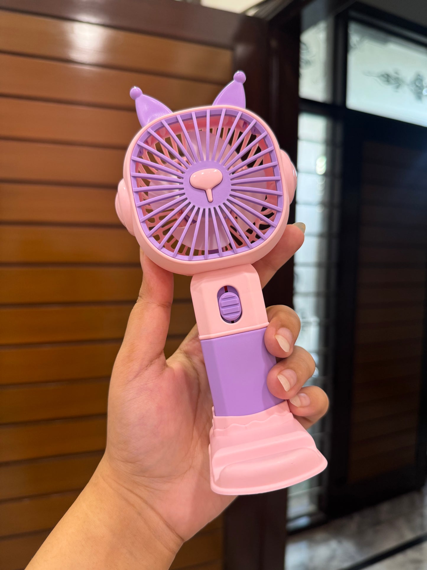 Portable Rechargeable Fan with mobile holder 😺