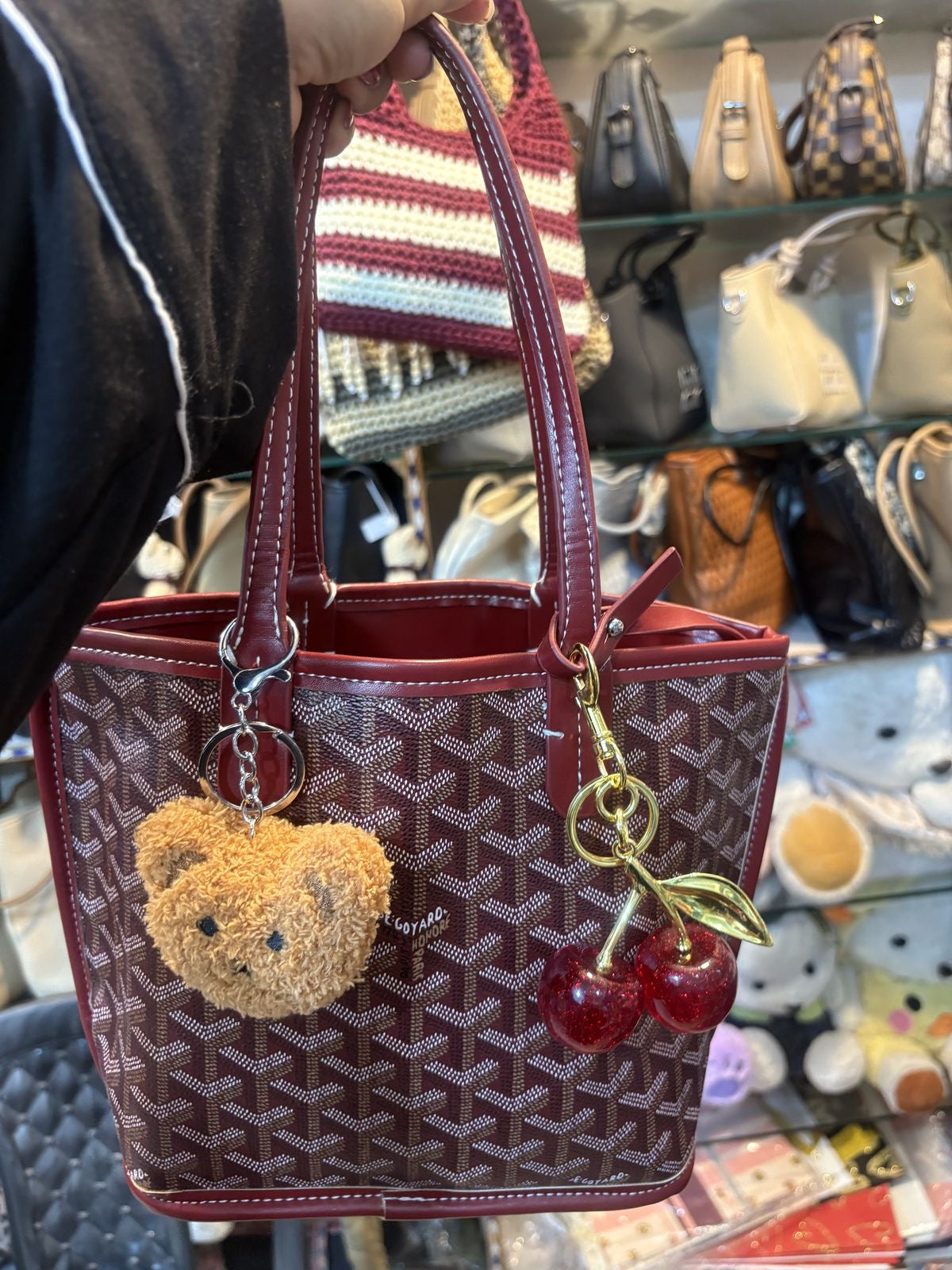 Goyard mini tote wine