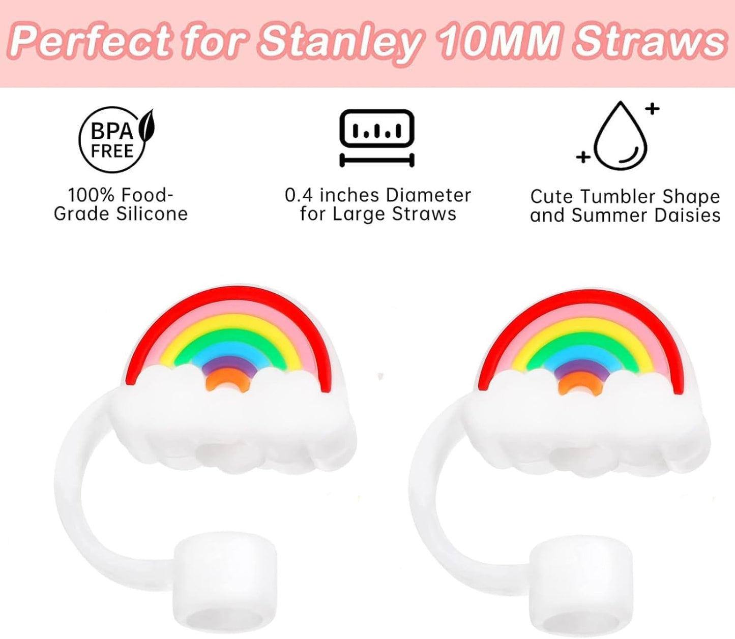 Rainbow Clouds Straw Topper