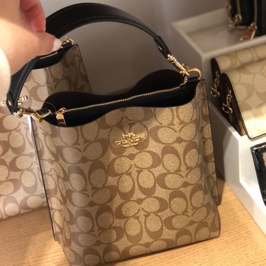 Coach Mollie Bucket Bag 22 In Signature Canvas