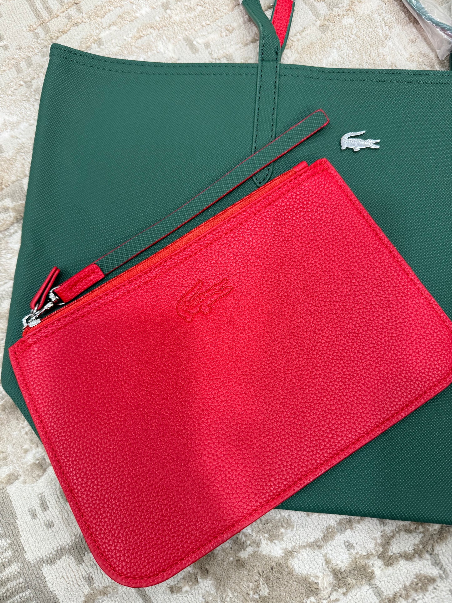 Lacoste tote green