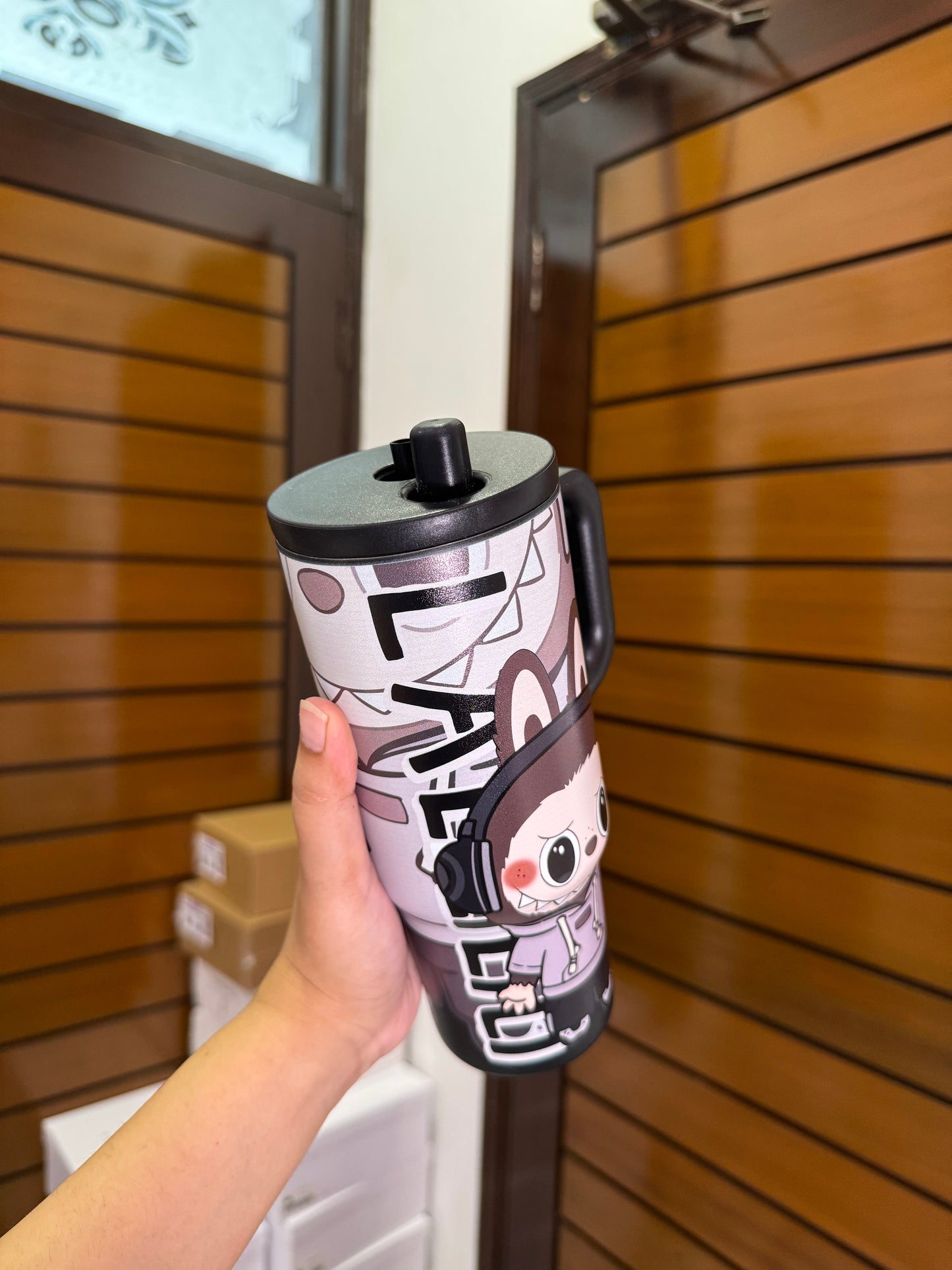 Labubu tumbler black