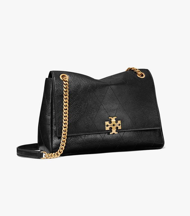 CHARLIE QUILTED SHOULDER BAG Black