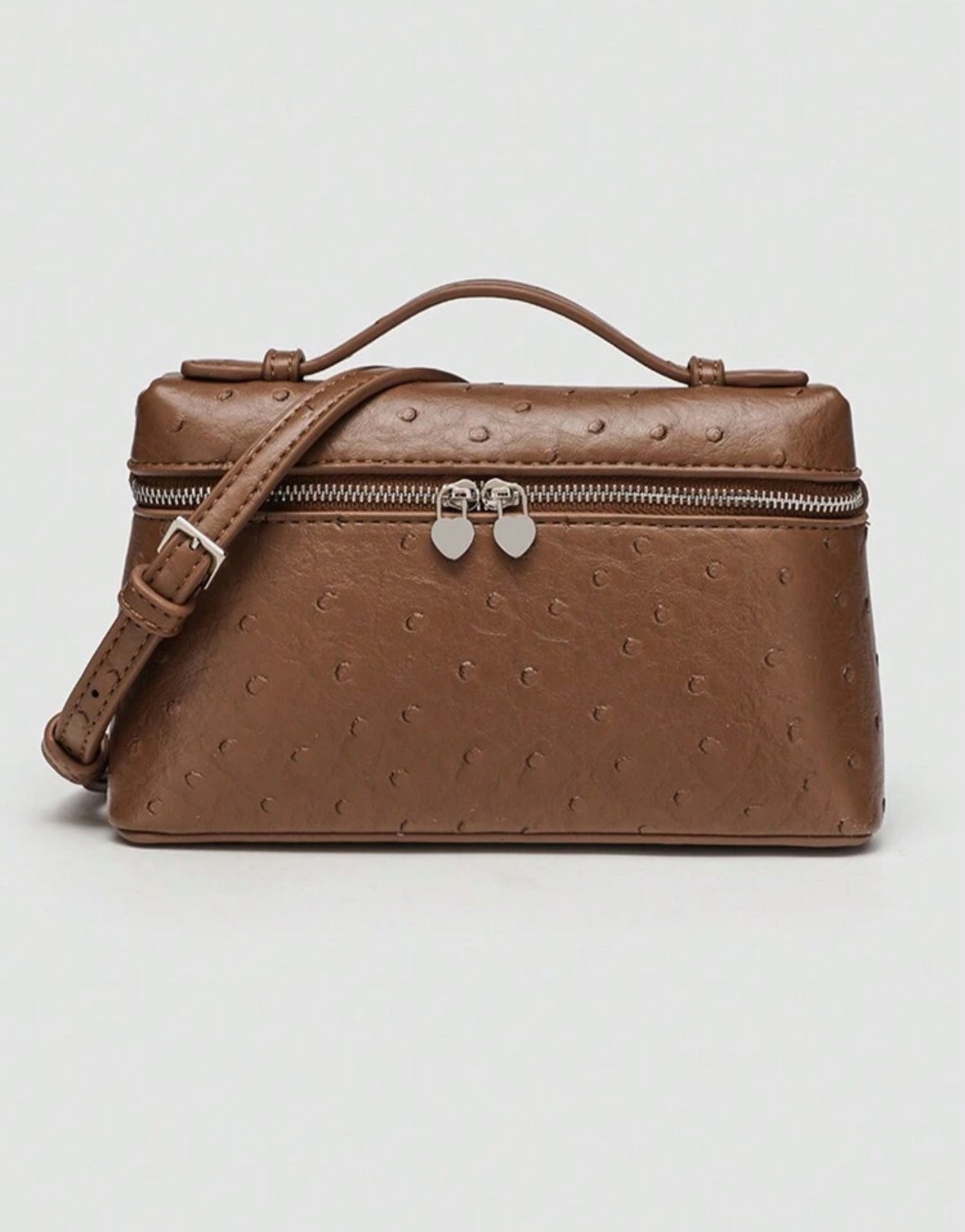 Ostrich grain bag ( brown )