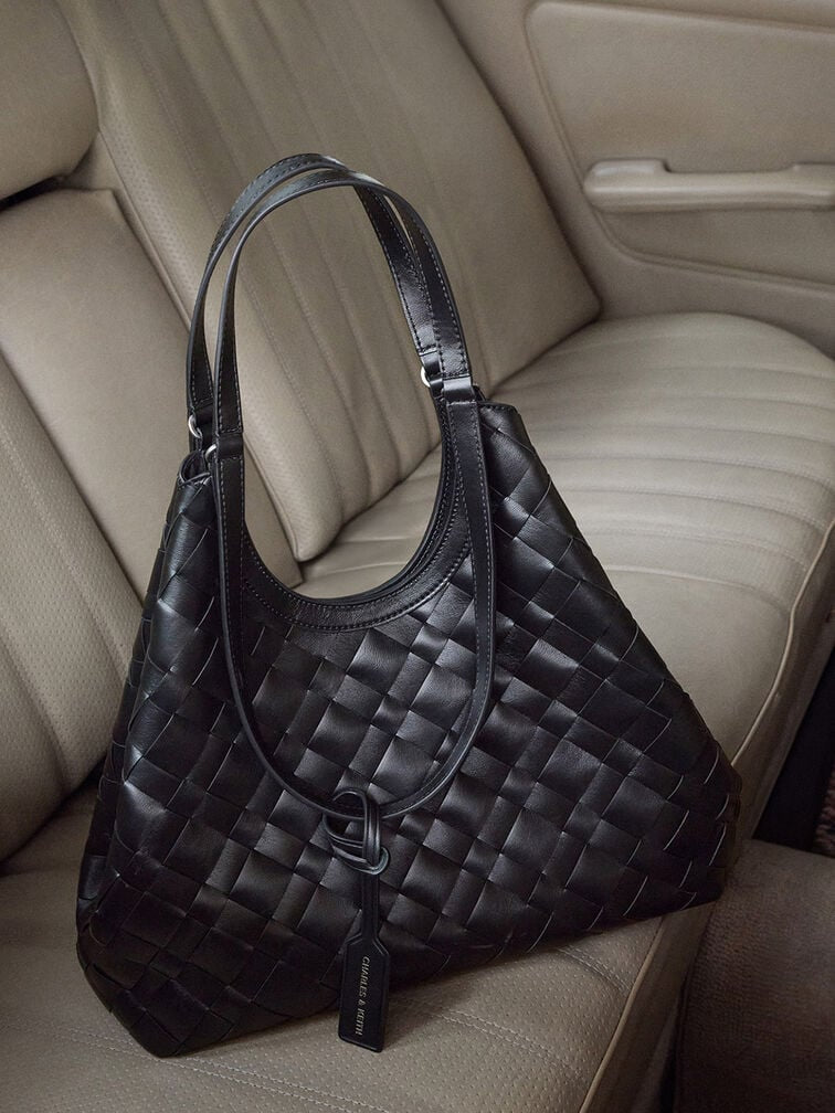 CHARLES & KEITH
Ivette Woven Tote Bag - Noir