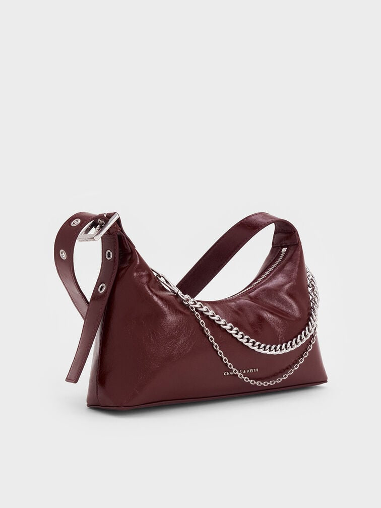 Atwood Chain Shoulder Bag - Burgundy