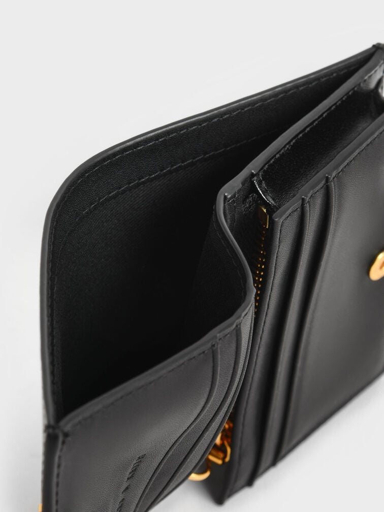 charles and keith wallet chain- Black
