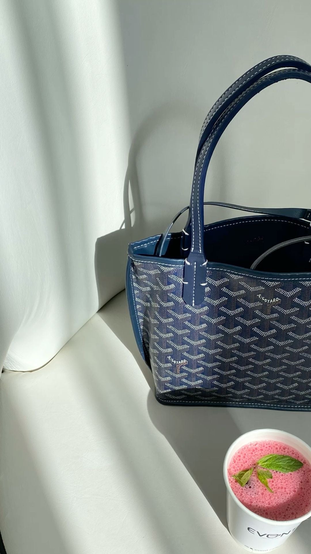 Goyard mini tote blue