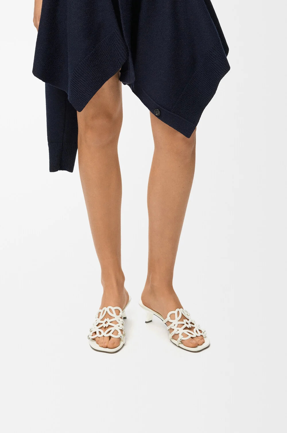 Loewe Petal Anagram slide in soft calfskin
