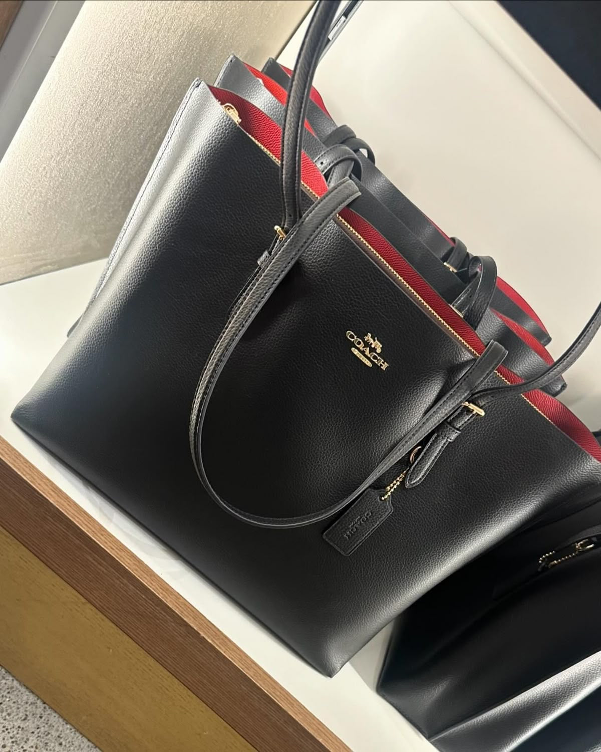 Coach mollie tote in ( Black )