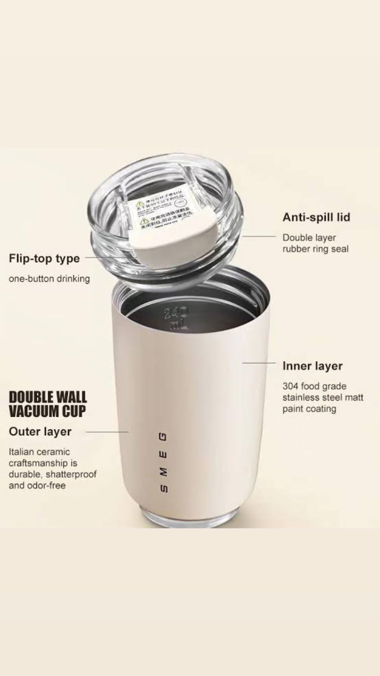 SMEG coffee tumbler