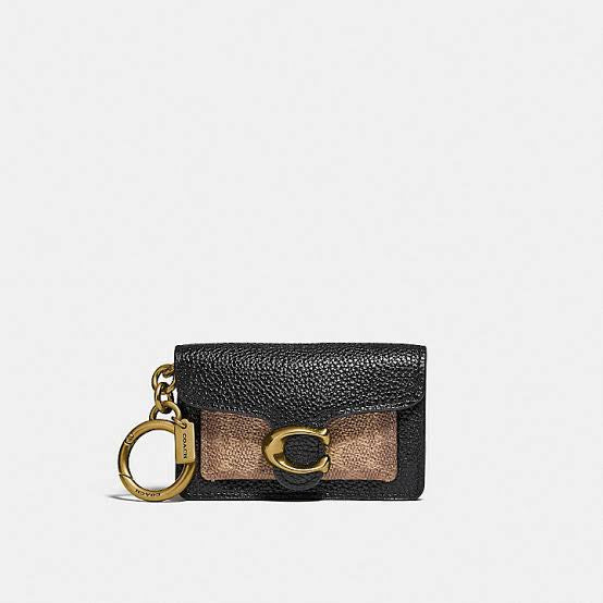 COACH® | Mini Tabby Bag Charm In signature canvas black
