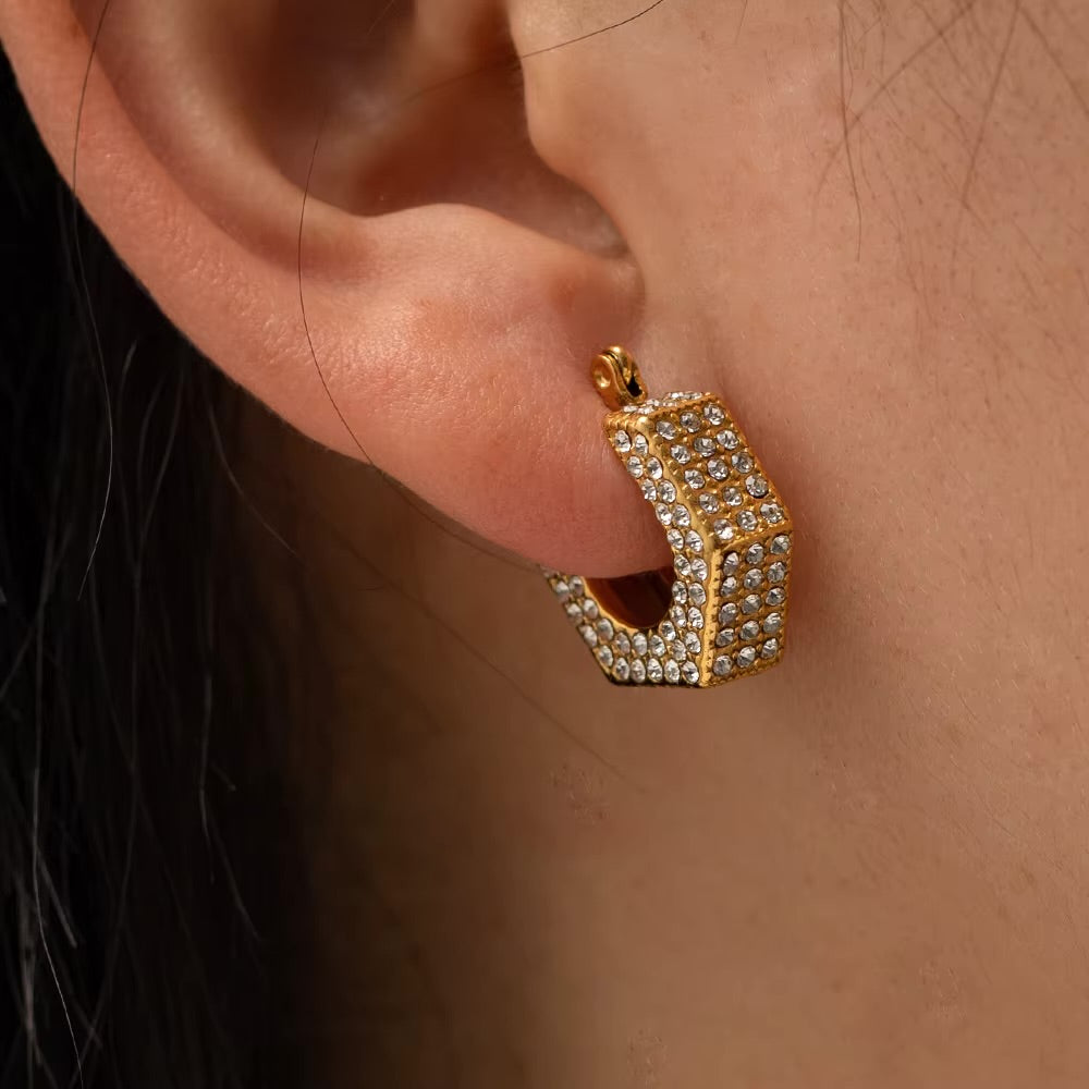 Vintage zircon hoop