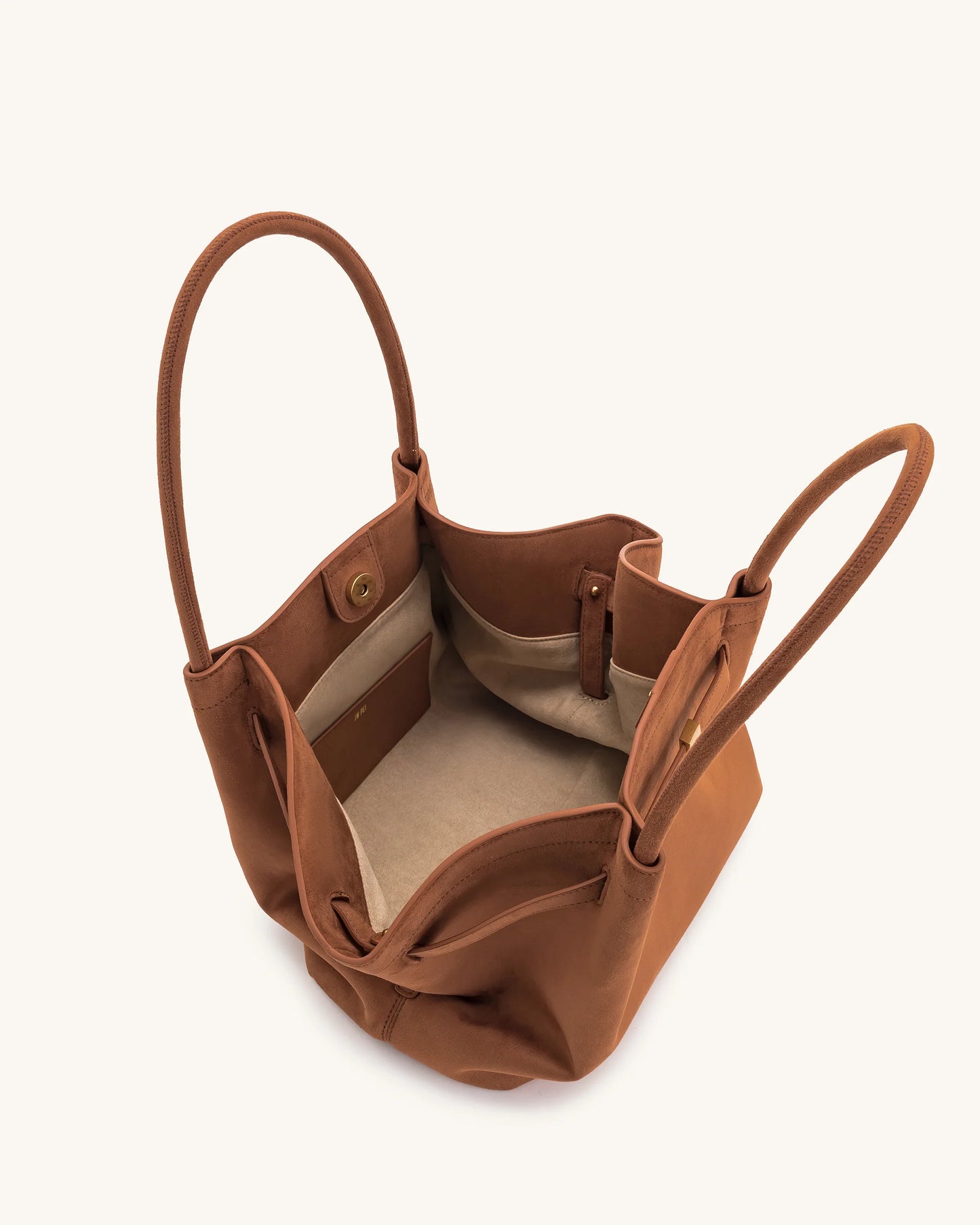 JW PEI Hana Medium Faux Suede Tote Bag - Brown