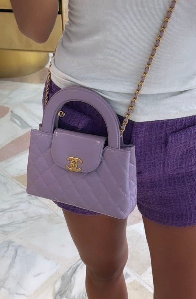 CHANEL Small Kelly lilac