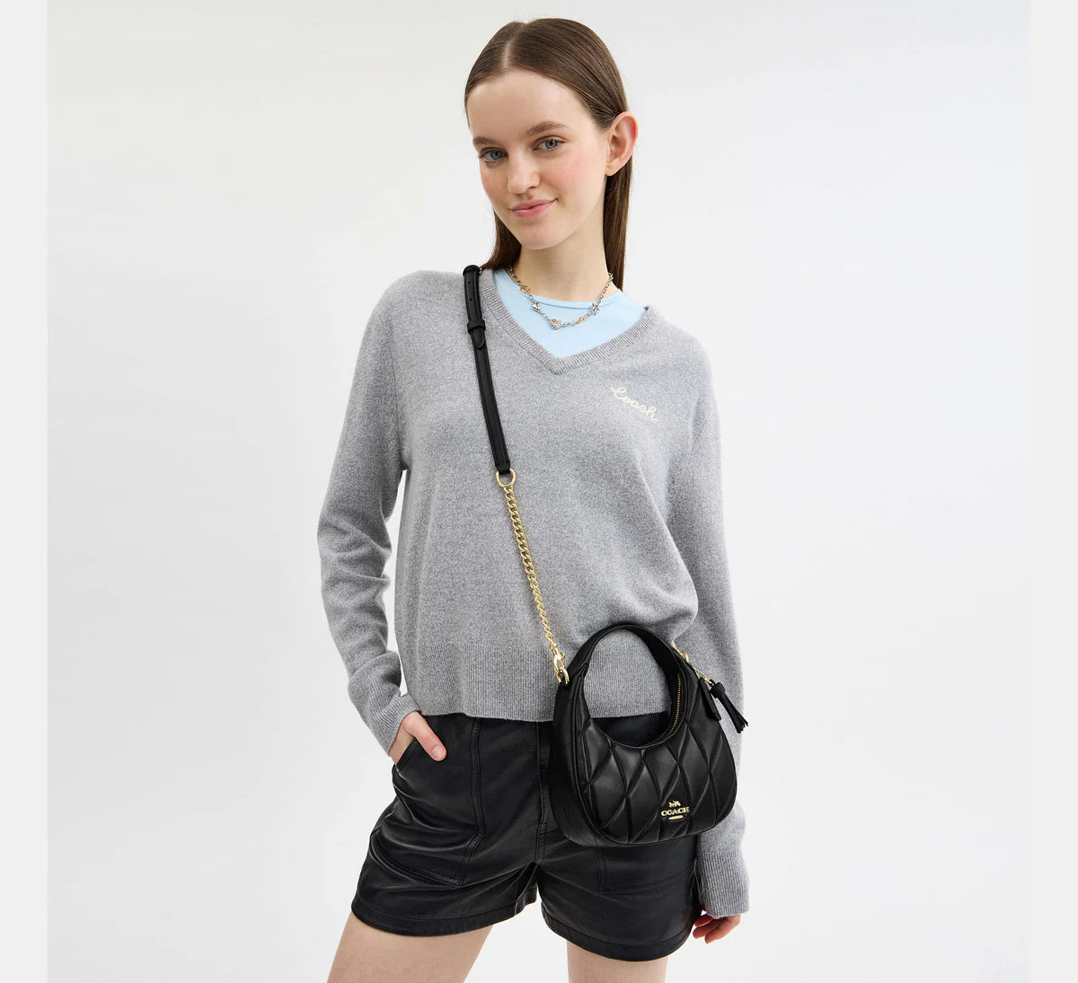 Coach Carmen Quilting Mini Crossbody