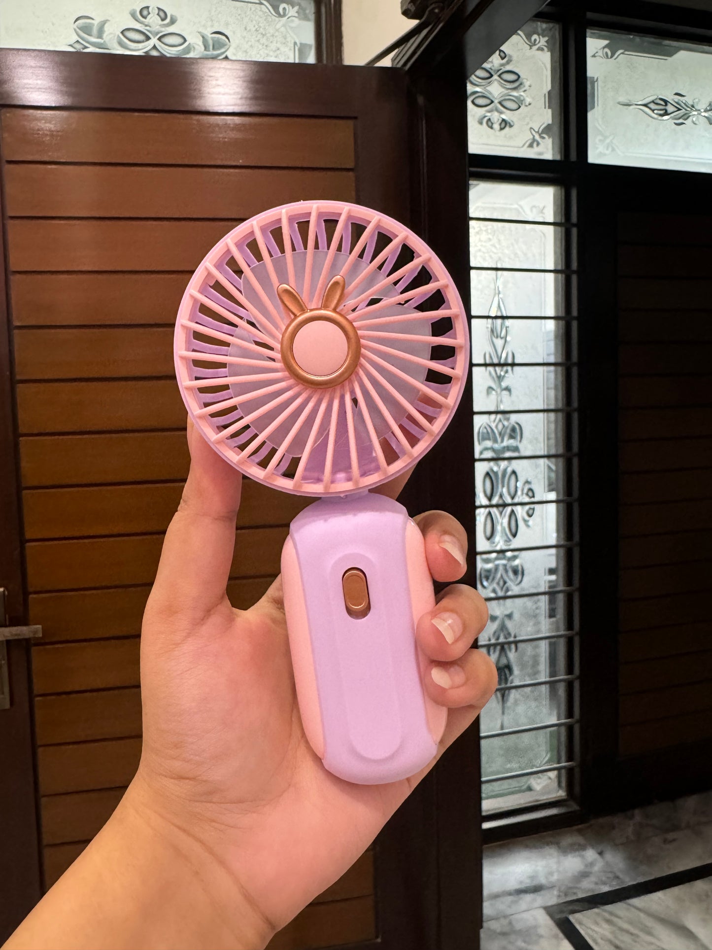 Lilo & Stitch Rechargeable Mini Fan with mobile holder ✇🌫