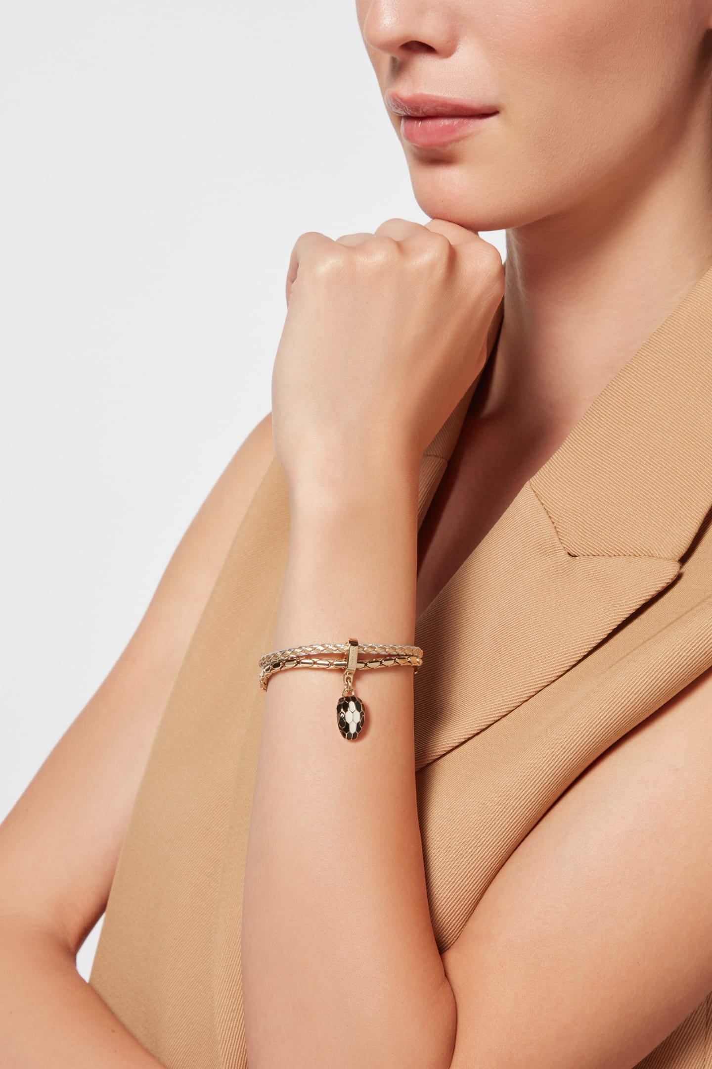 SERPENTI FOREVER LEATHER BRACELET