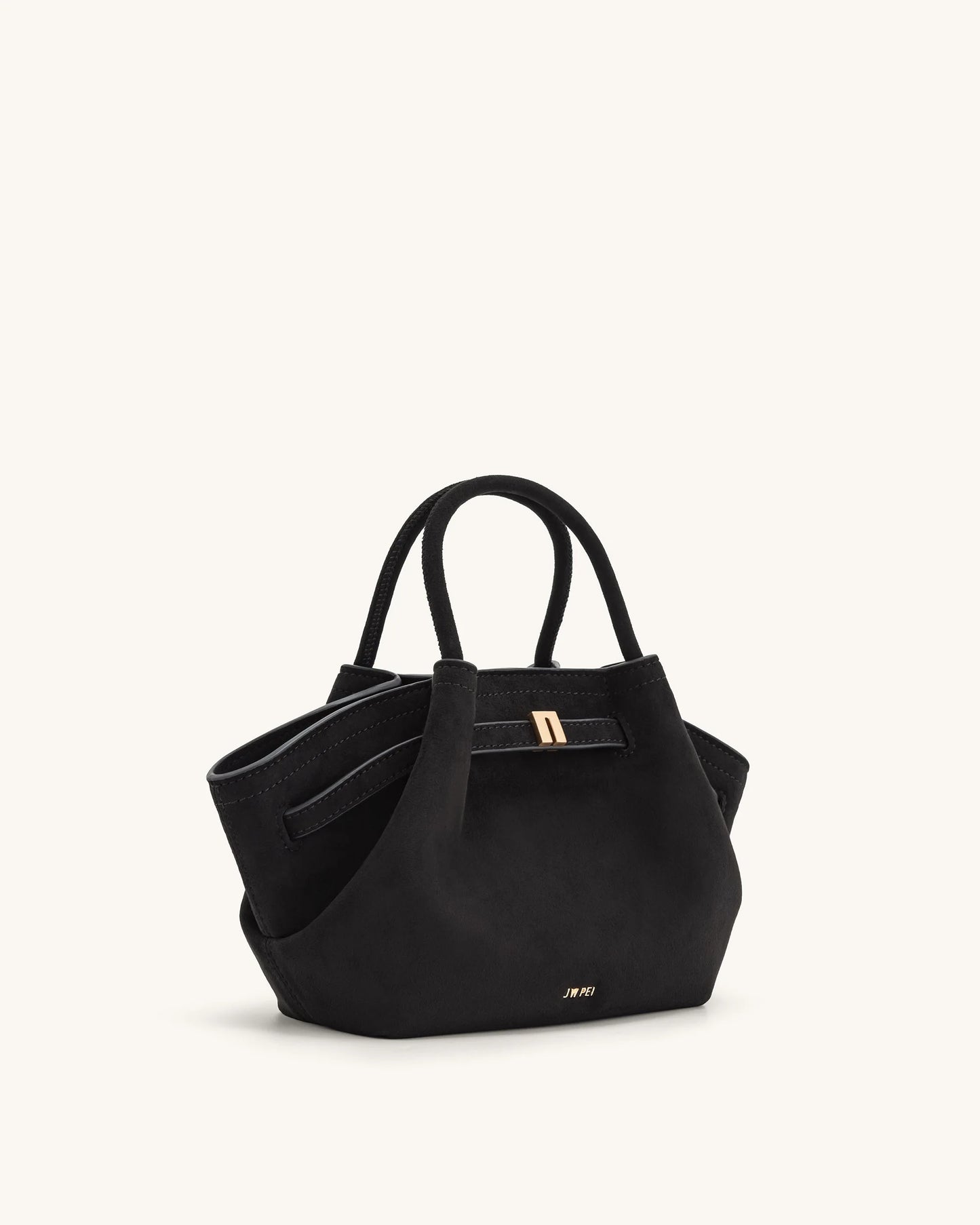 Hana Mini Faux Suede Tote Bag black