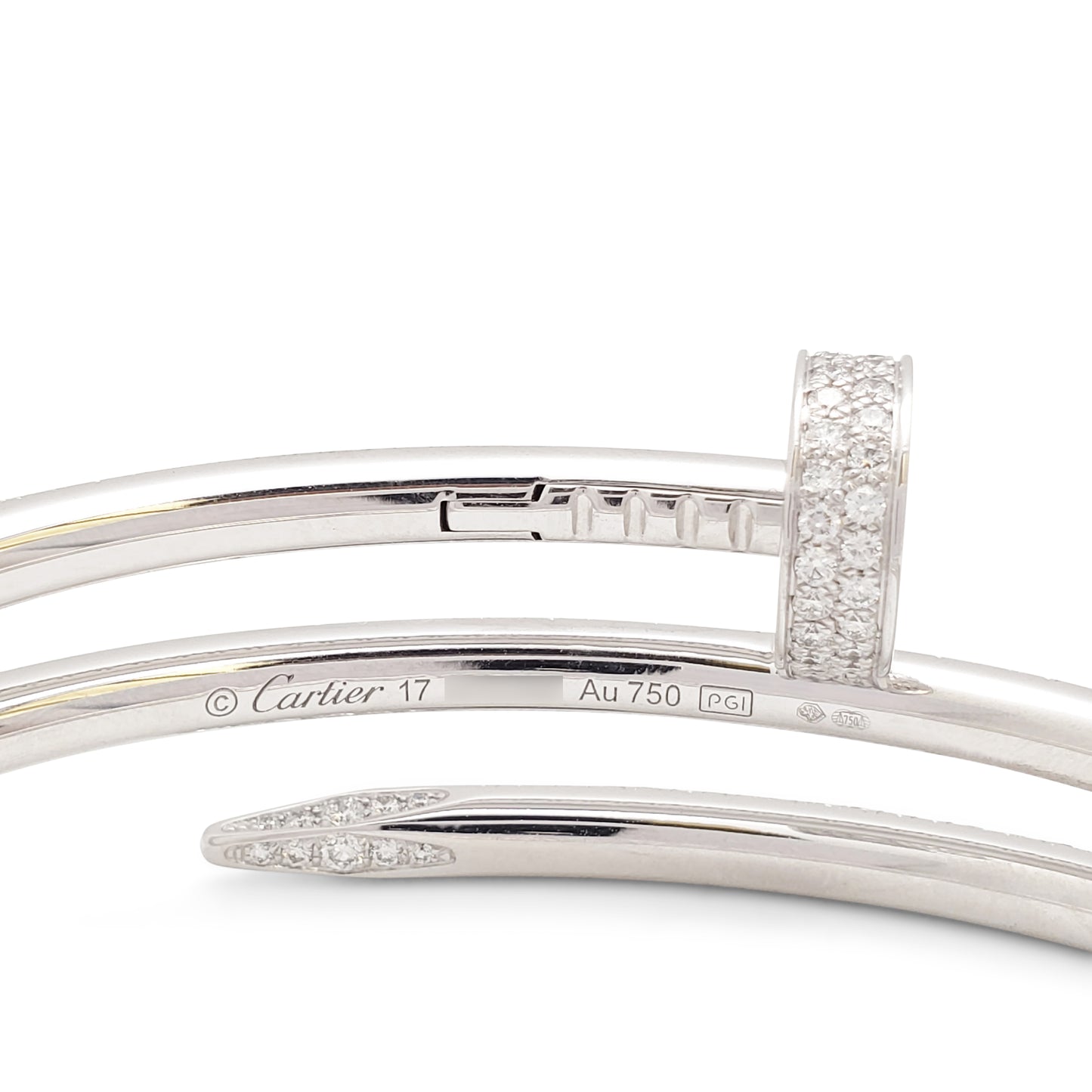 Cartier JUSTE UN CLOU BRACELET, DOUBLE, HALF-PAVED