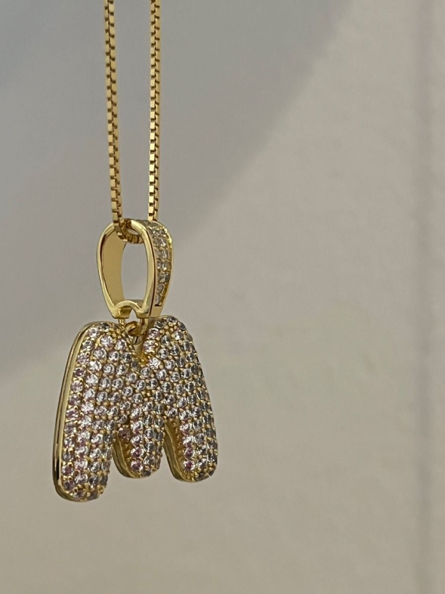 Bubble necklace & chain gold