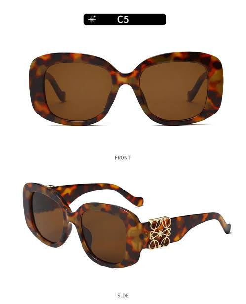 LOEWE
Black Bevelled Oval Sunglasses