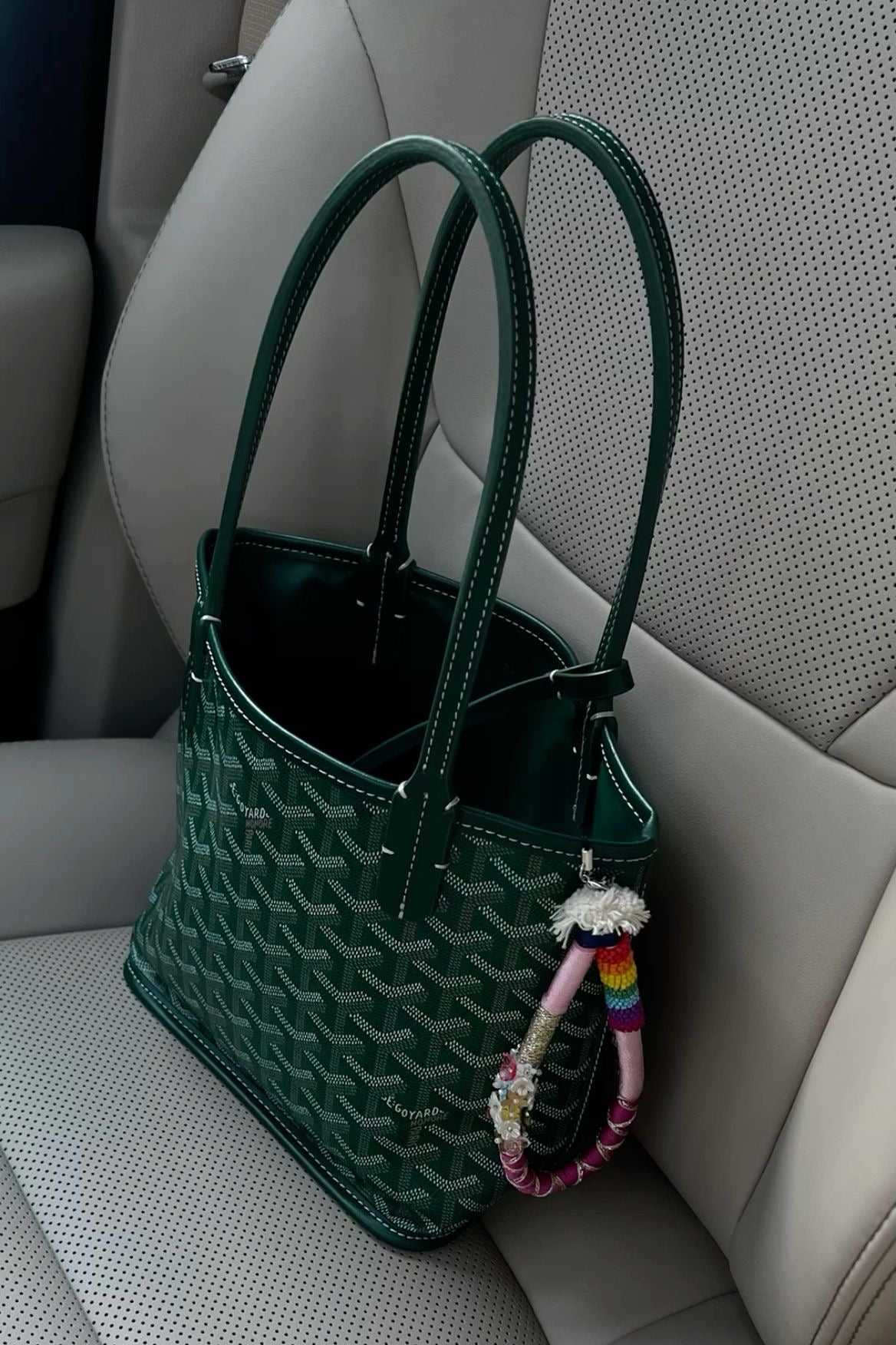 Goyard mini tote green