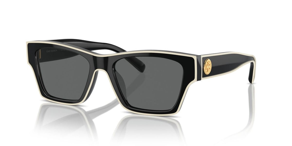 TORY BURCH OUTLINED RECTANGLE SUNGLASSES