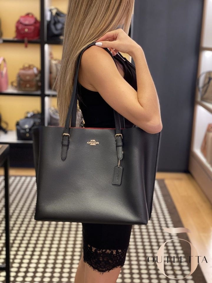 Coach mollie tote in ( Black )