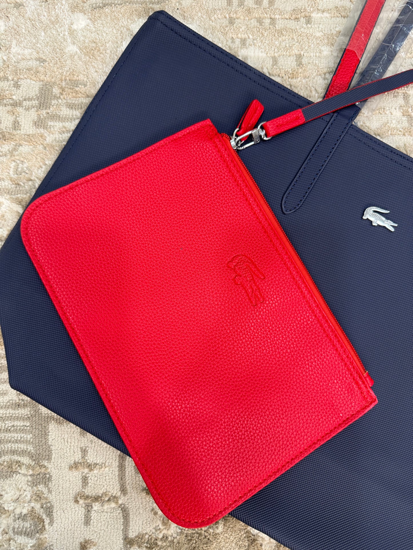 Lacoste tote blue