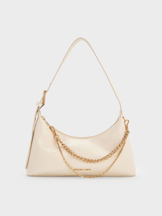 Atwood Chain Shoulder Bag - Cream