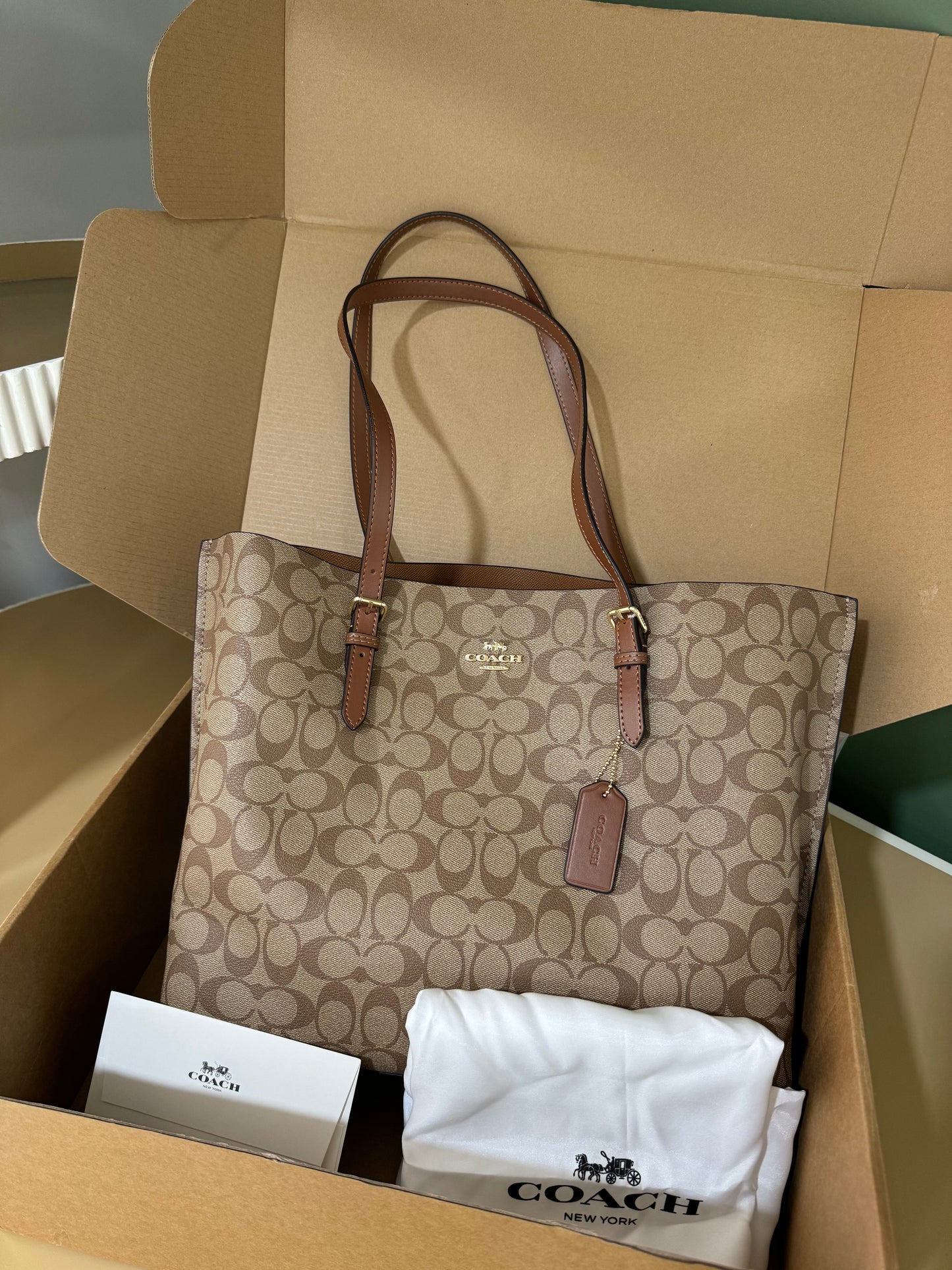 Coach Mollie signature canvas brown