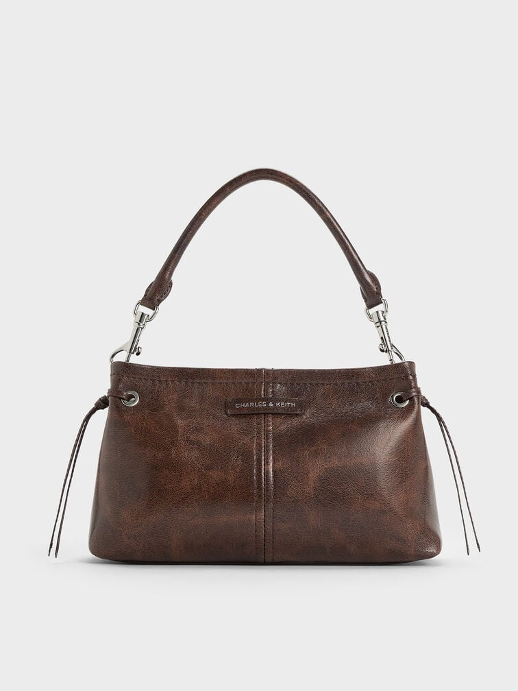 Noane Top Handle Bag - Distressed Coffee