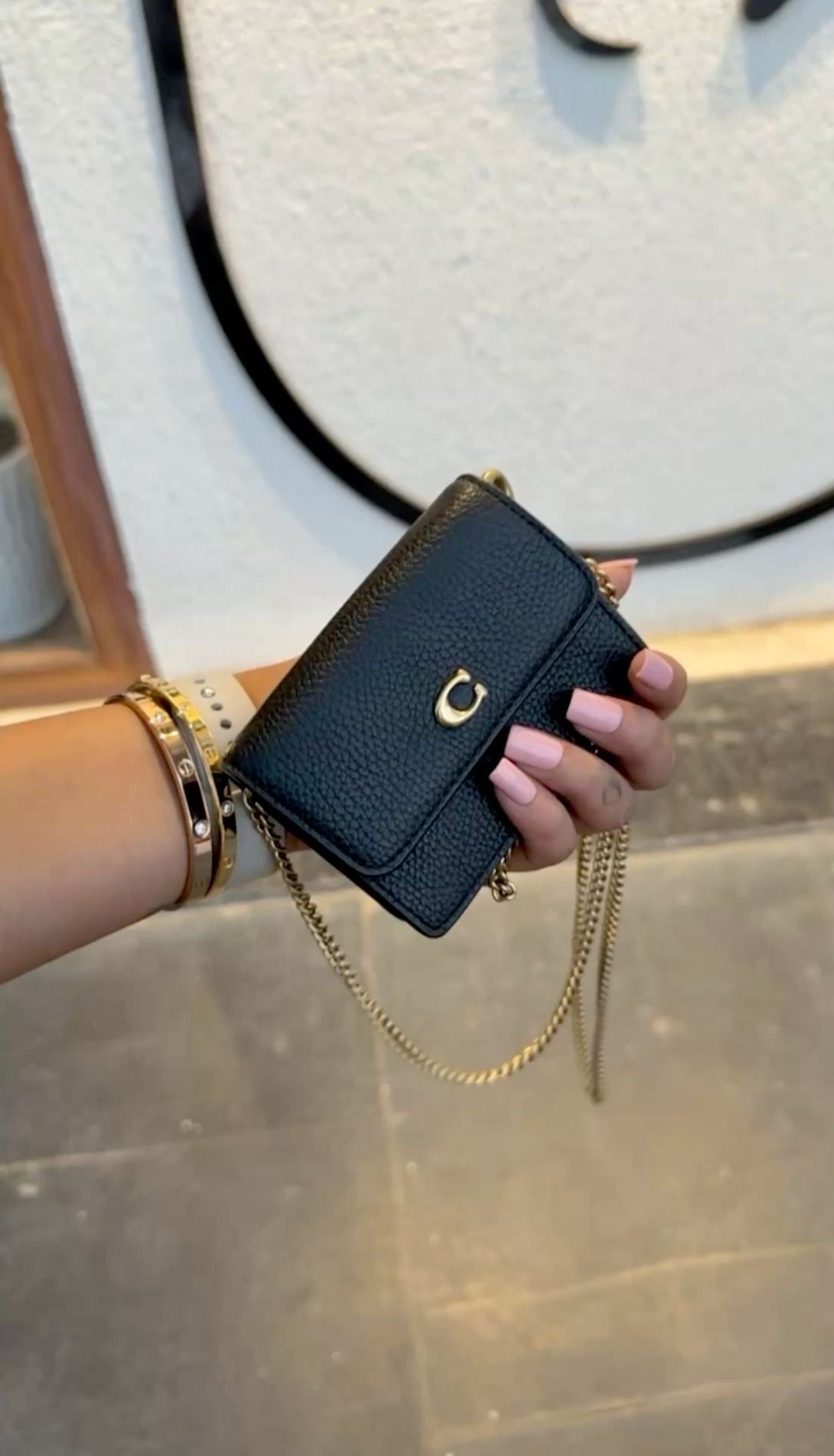 Coach Half Flap Card Case black