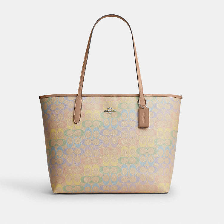 Coach city tote 
In Rainbow Signature Canvas